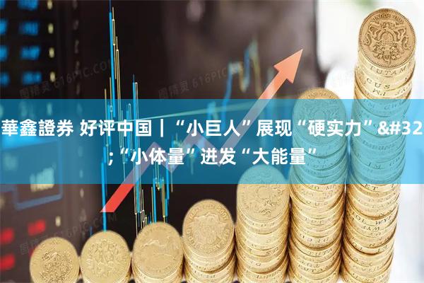 華鑫證券 好评中国｜“小巨人”展现“硬实力”&#32;“小体量”迸发“大能量”